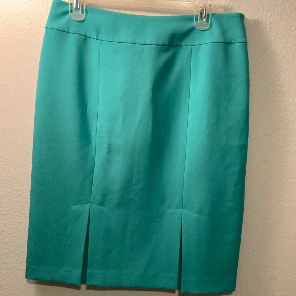 Black Label by Evan-Picone Turquoise Pleated‎ Skirt Size 8